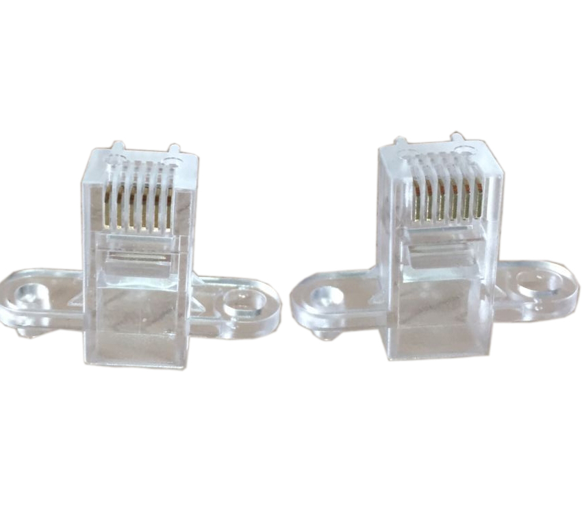 RJ11/RJ45網(wǎng)絡(luò)水晶頭6P6C 雙卡位 RJ11/RJ45網(wǎng)絡(luò)水晶頭6P6C 雙卡位