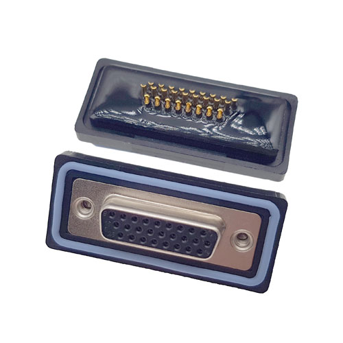 D-SUB-26P母頭焊線式高密度防水車(chē)針連接器 D-SUB-26P母頭焊線式高密度防水車(chē)針連接器