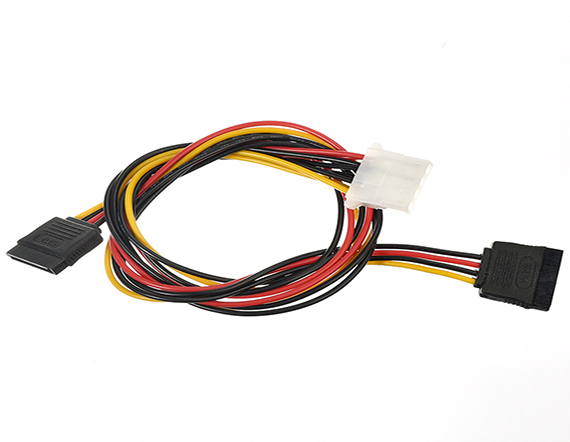 大四P公母對接線 電腦主機內(nèi)部連接線 SATA風扇散熱器端子線